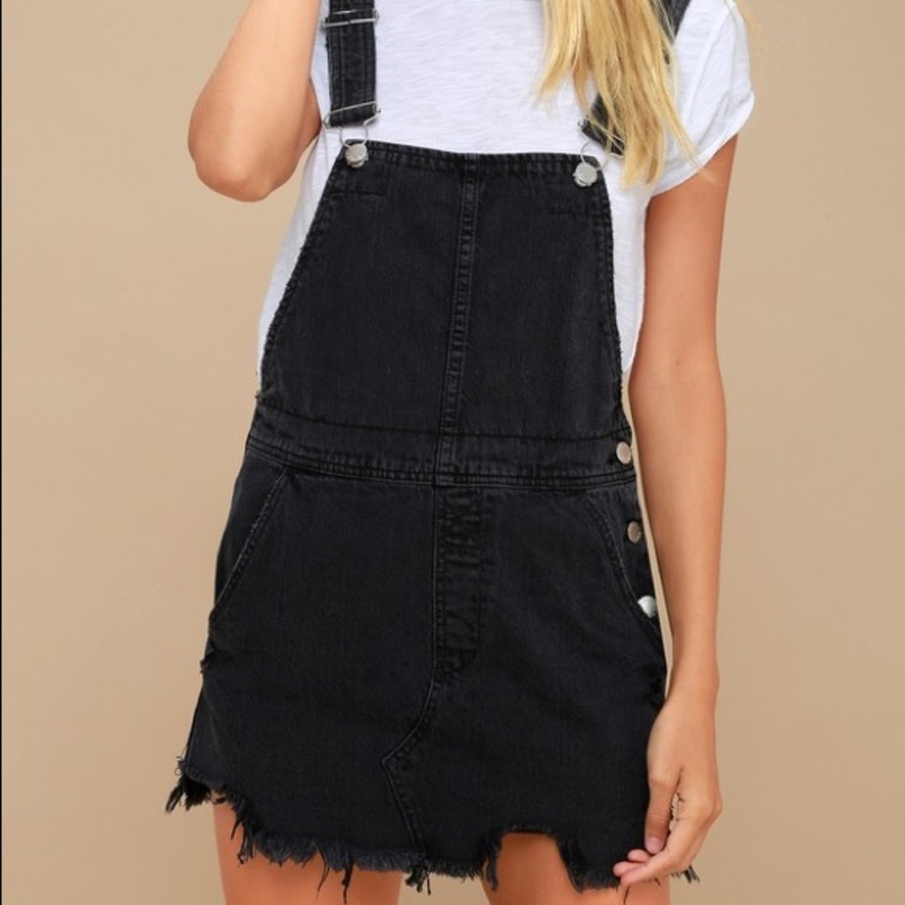 Free People Denim Overall Dress
